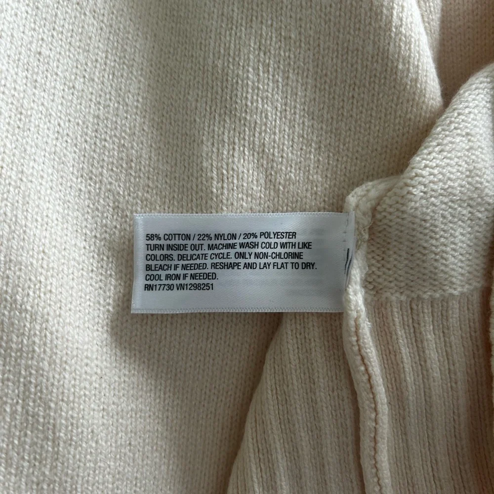 Target Cream V-Neck Button Cardigan with Patch Pockets - Picture 5 of 5